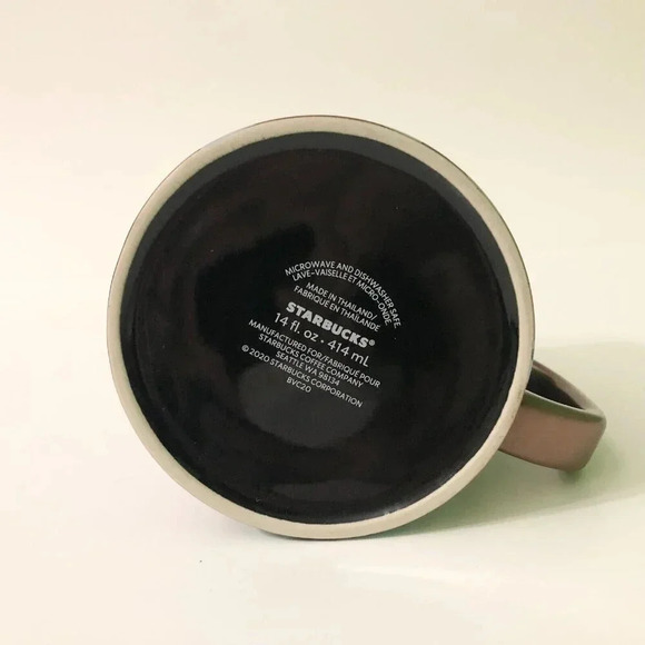 2020 Starbucks Coffee Mug Brown Bronze Copper Tone Floral Coffee Mug 14 oz - Picture 8 of 11
